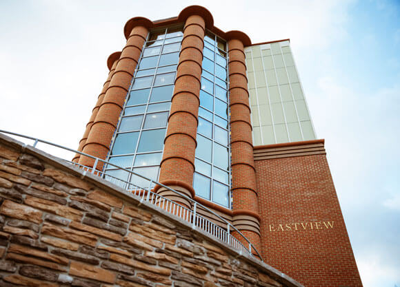 Beautiful view of Eastview dorms.